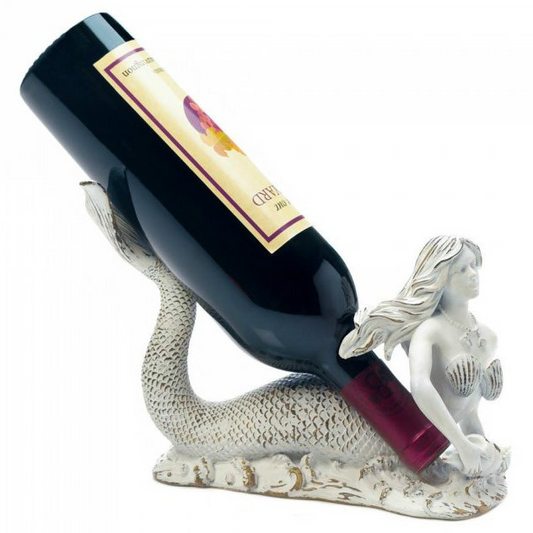Weathered-Look Mermaid Wine Bottle Holder
