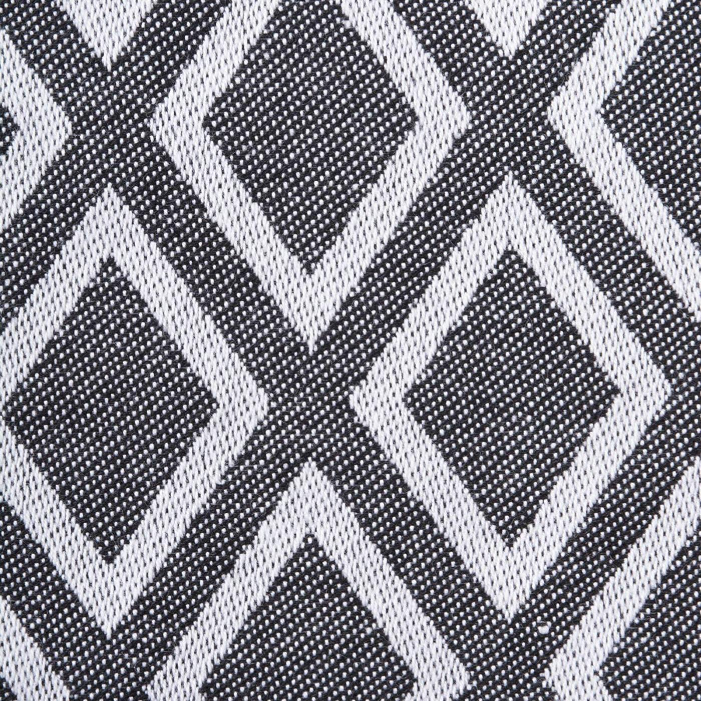 Black and White Diamond Pattern Table Runner - 108 inches