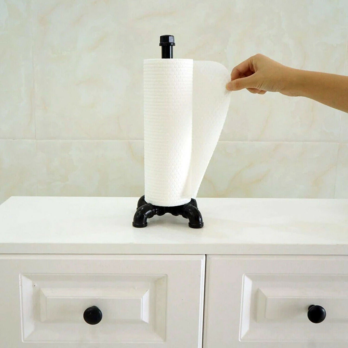 Kitchen Roll Holder Pipe Retro Style Paper Towel Holder~3555